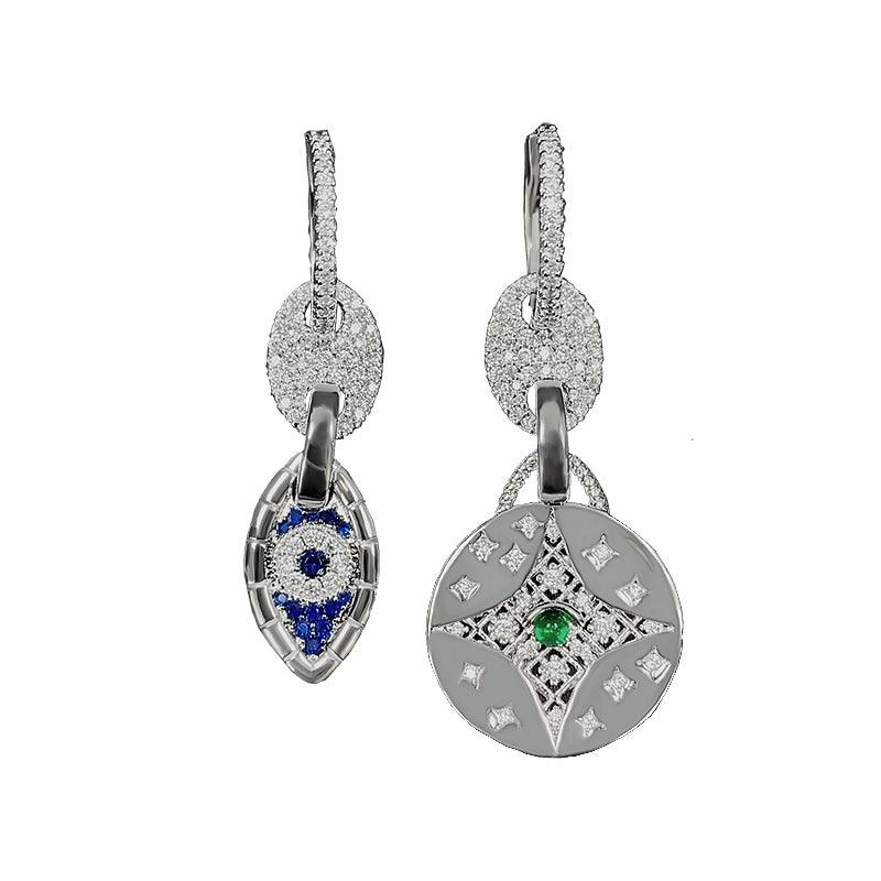 Women's Pig Nose Asymmetric Hoop Earrings