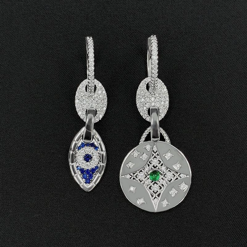 Women's Pig Nose Asymmetric Hoop Earrings