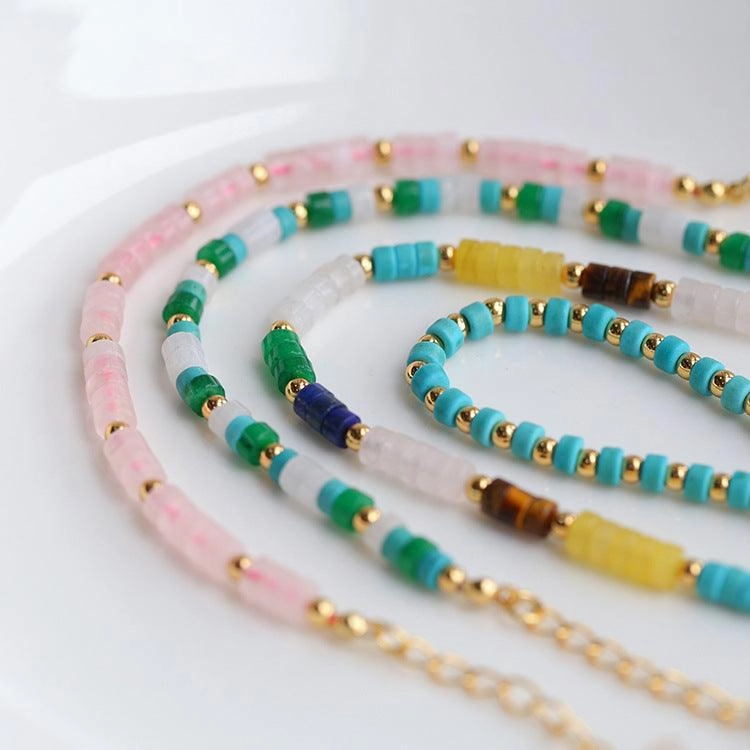 Women's Retro Fashion Color Stone Beaded Bracelet