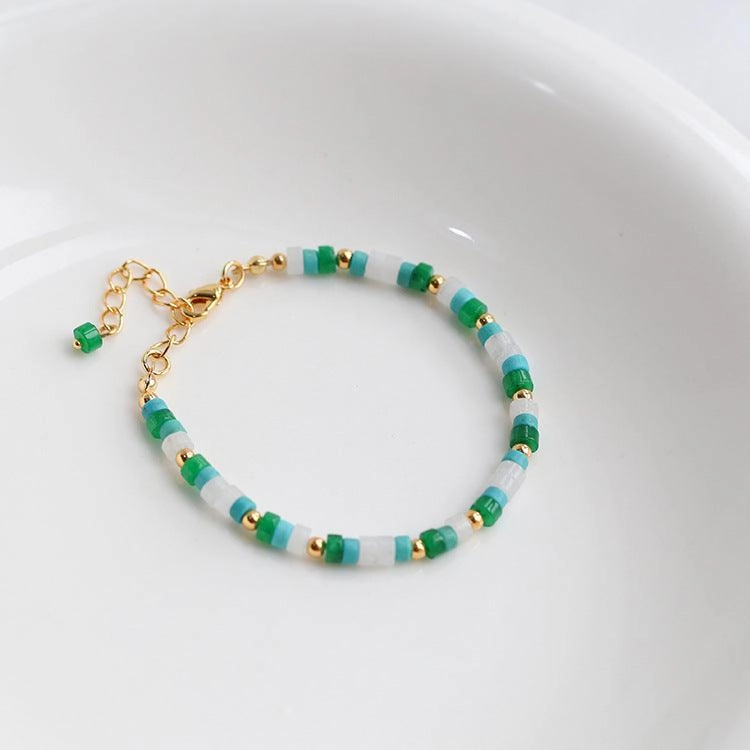 Women's Retro Fashion Color Stone Beaded Bracelet