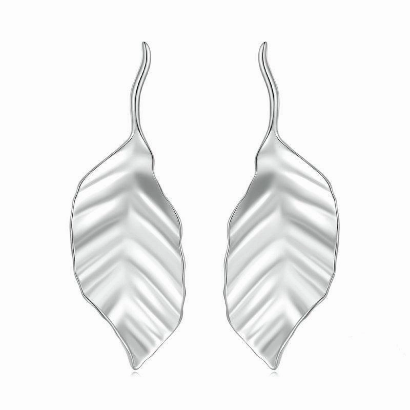 Women's S925 Silver Leaf Earrings
