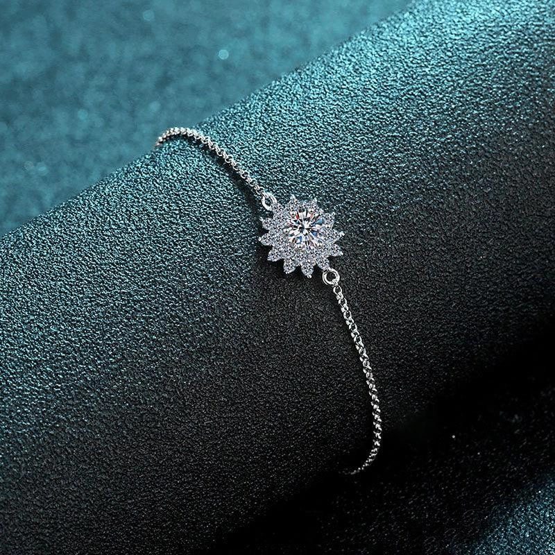 Women's S925 Silver Mosonite Bracelet