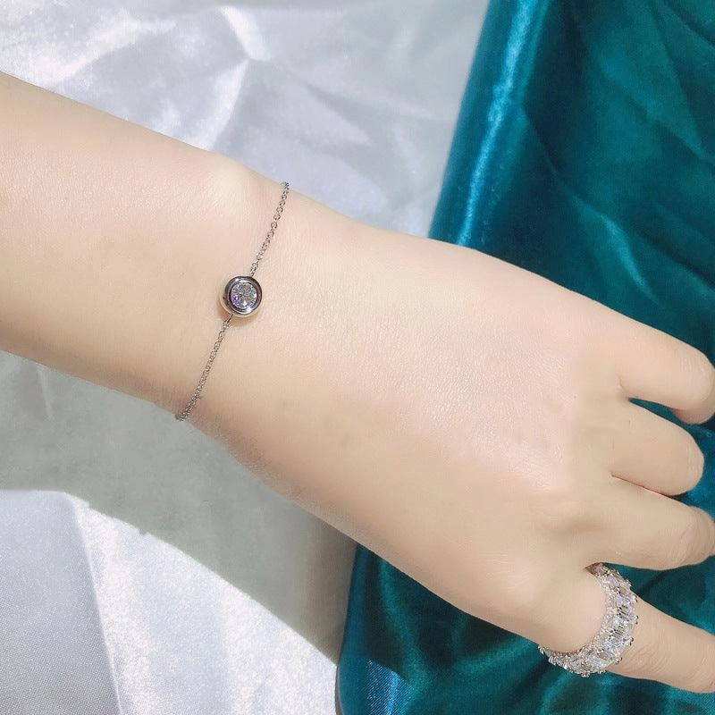 Women's S925 Silver Mosonite Bracelet