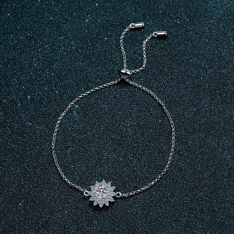 Women's S925 Silver Mosonite Bracelet