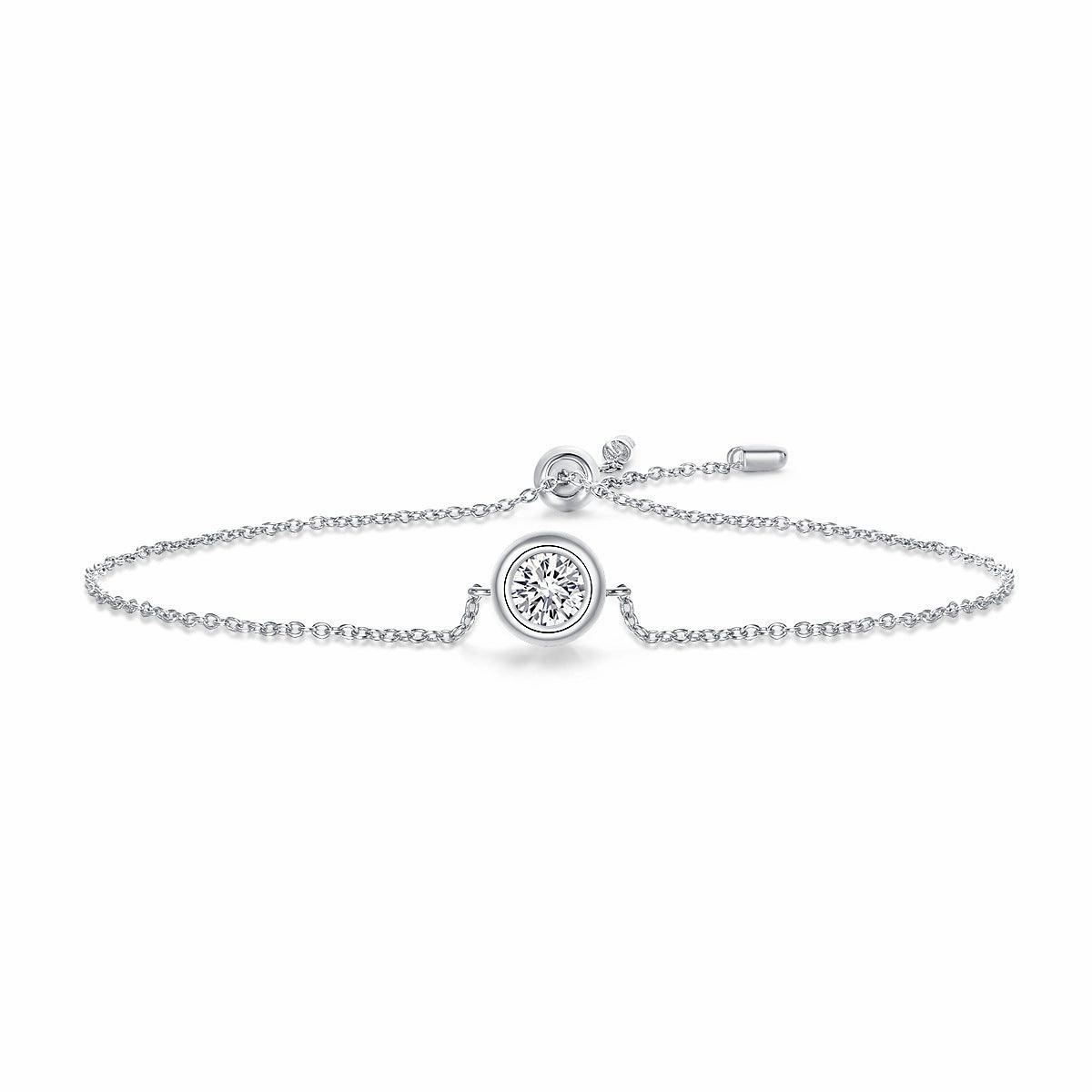 Women's S925 Silver Mosonite Bracelet