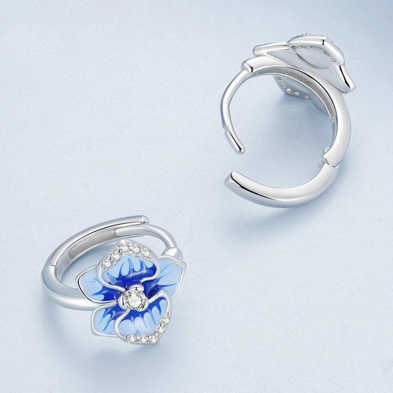Women's S925 Silver Phalaenopsis Flower Earrings