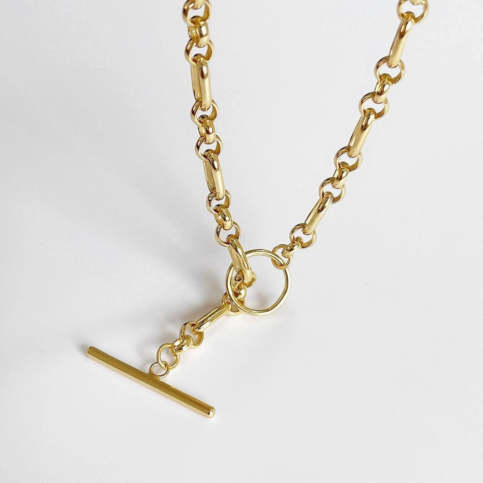 Women's Simple Sterling Silver Pearl Chain Necklace