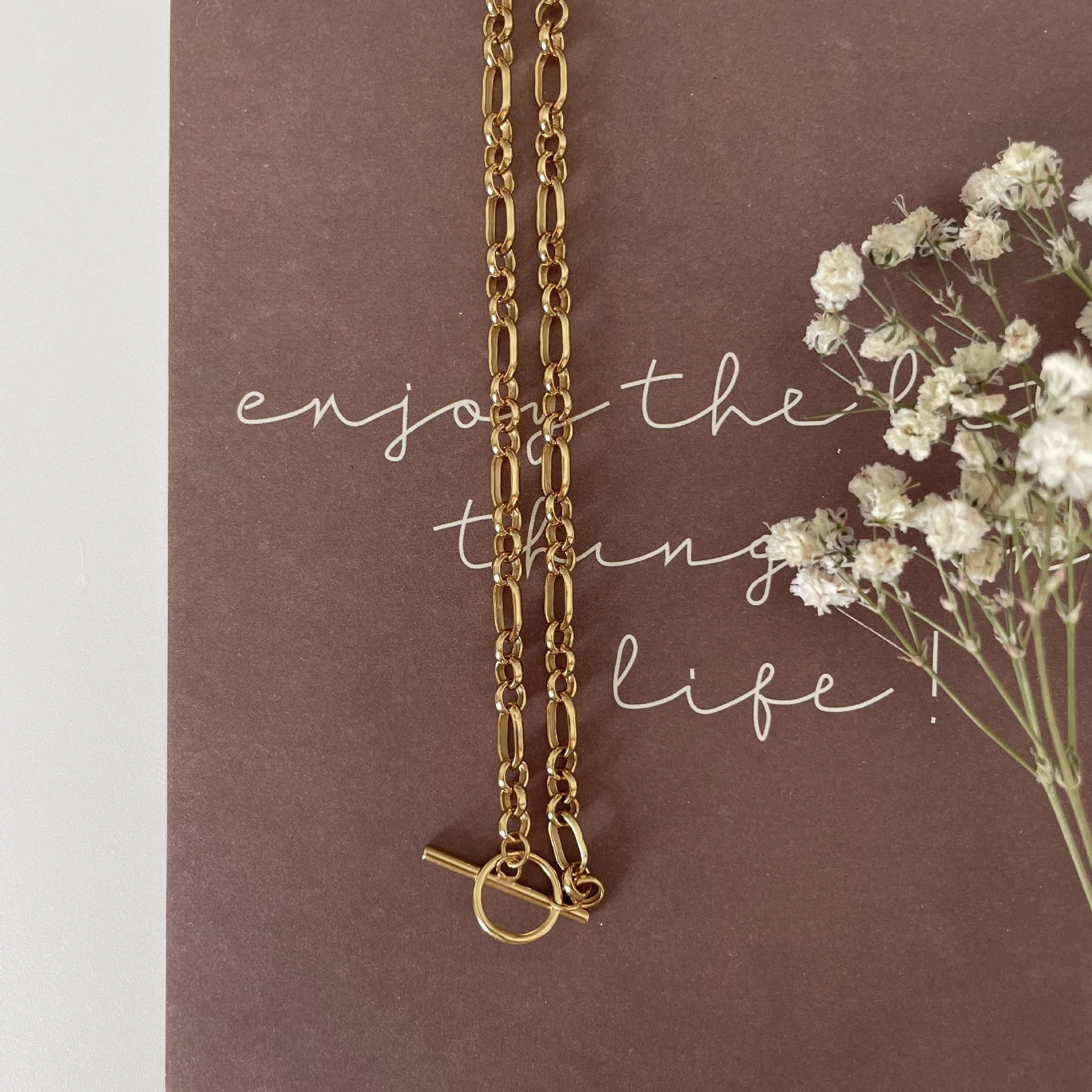 Women's Simple Sterling Silver Pearl Chain Necklace