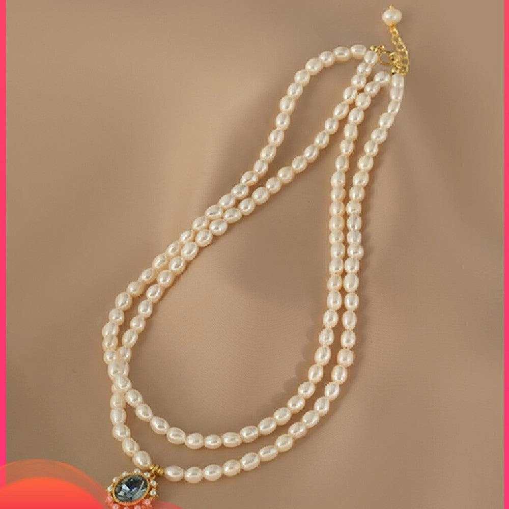 Women's Vintage Gem Pendant Necklace