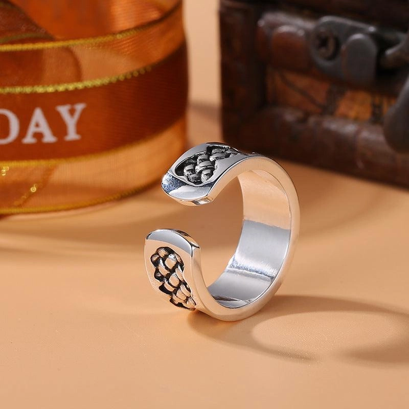 Women's Vintage Sterling Silver Chain Ring