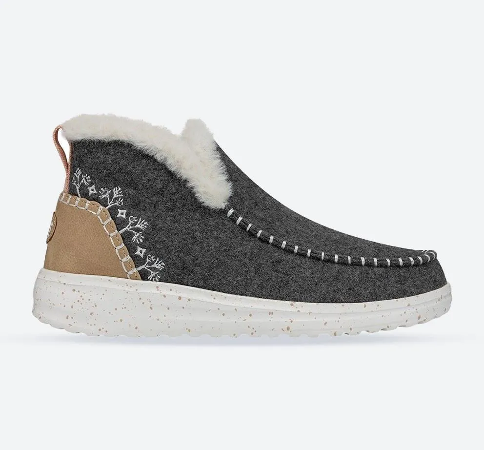 Heydude Damen 40208 Denny Wolle Kunst-Shearling Knöchelstiefel