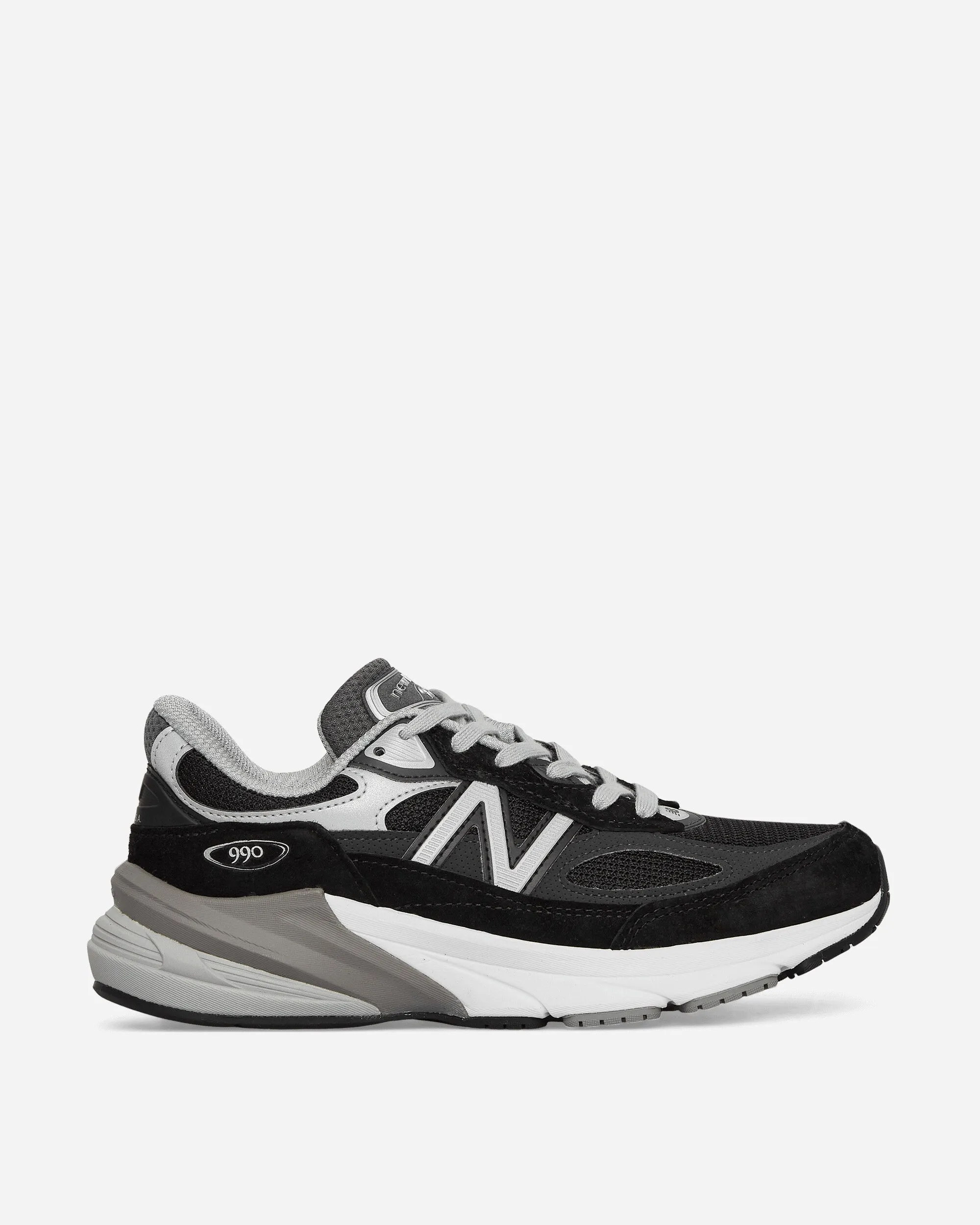Damen 990v6 Sneakers Schwarz / Weiß, hergestellt in den USA