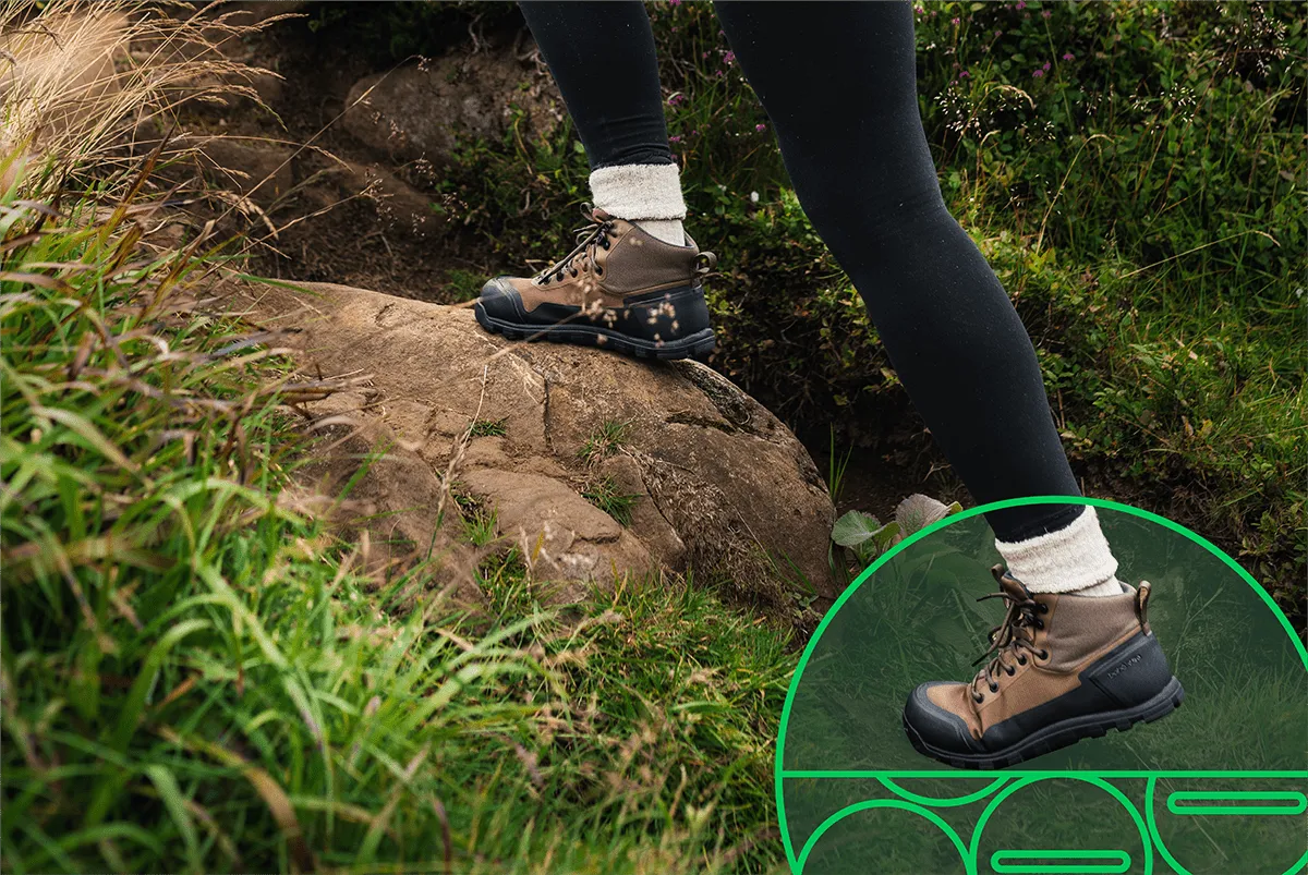 Frauen's Wiederentdeckung Erdender Barfuß-Wanderstiefel | Wald