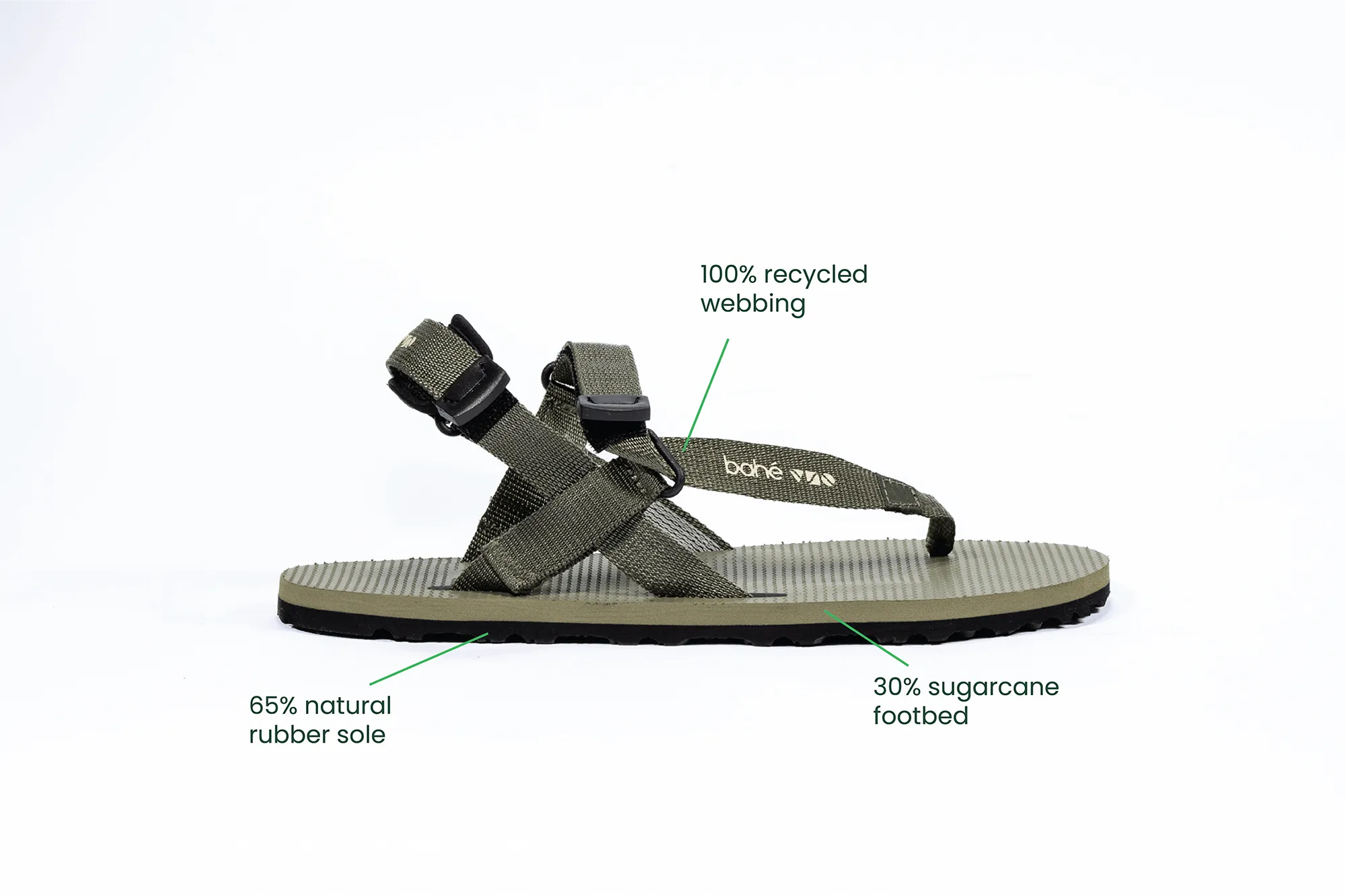 Frauen Respire Erdungs-Barfußsandalen | Olive