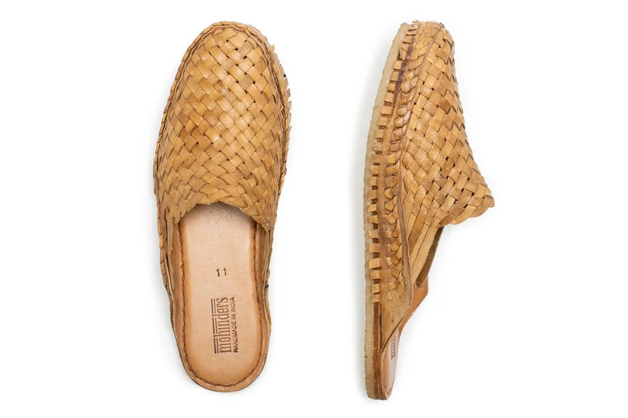 Woven City Pantoffel in Honig   Ohne Streifen