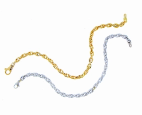 Yellow gold and white gold chain bracelet hand-chain-bracelet  