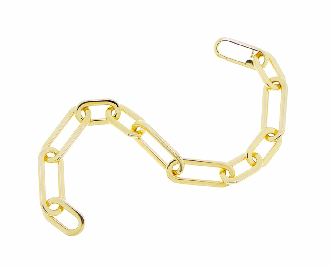 Yellow gold chain bracelet