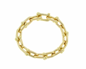 Yellow gold chain bracelet hand-chain-bracelet  