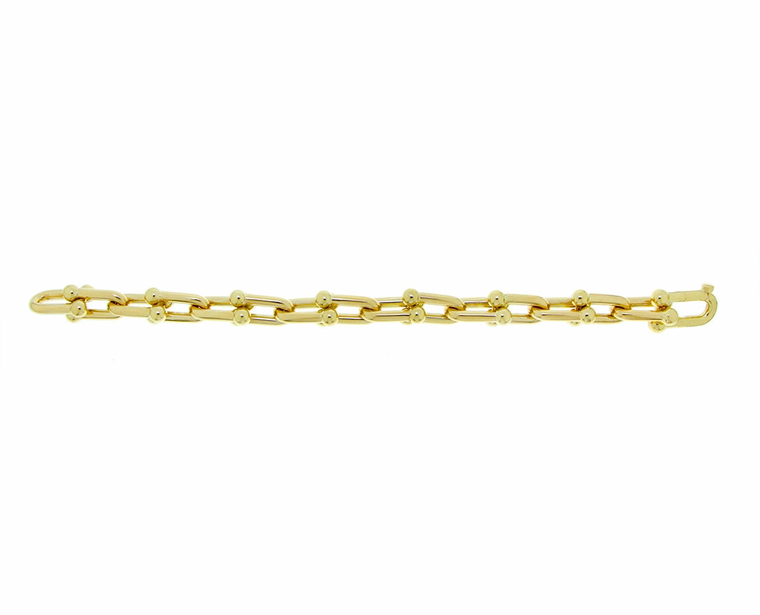 Yellow gold chain bracelet