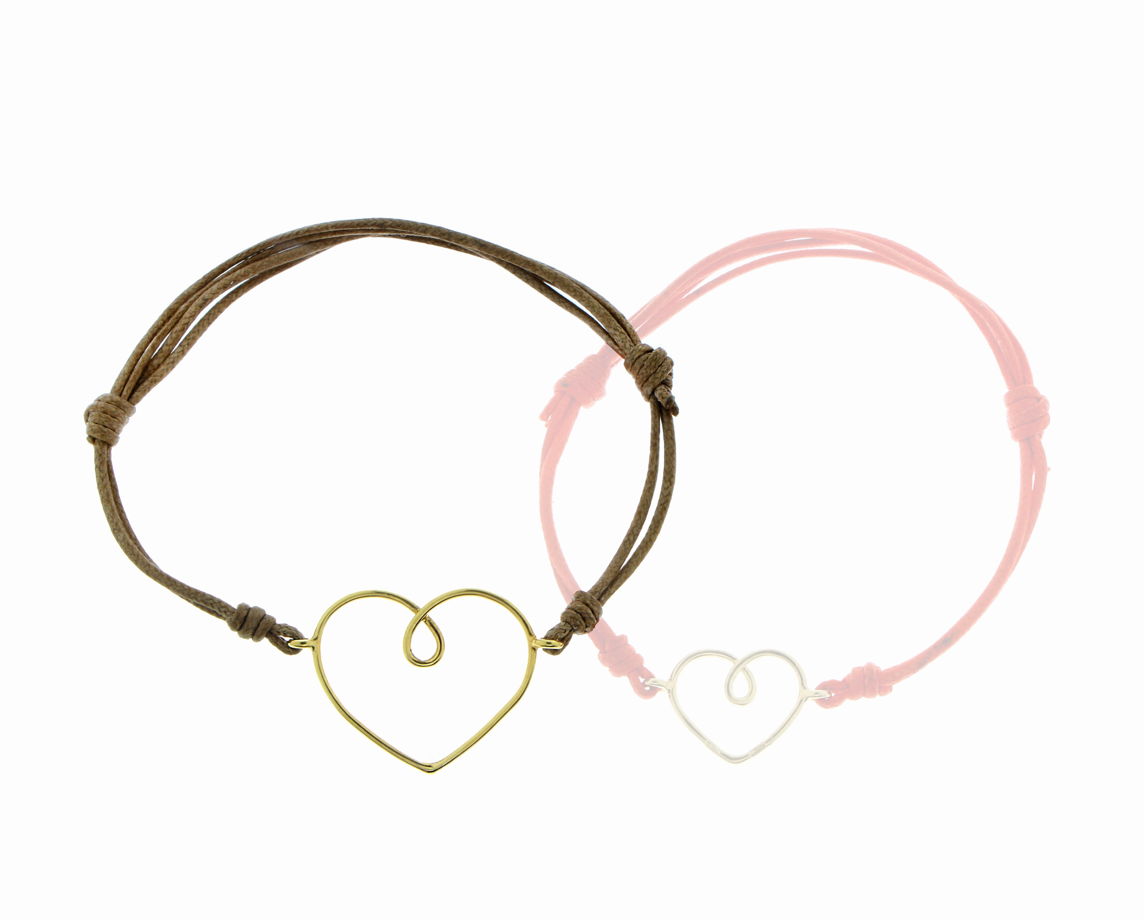 Yellow gold heart bracelet