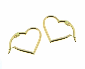 Yellow gold heart-shaped hoops hand-chain-bracelet  
