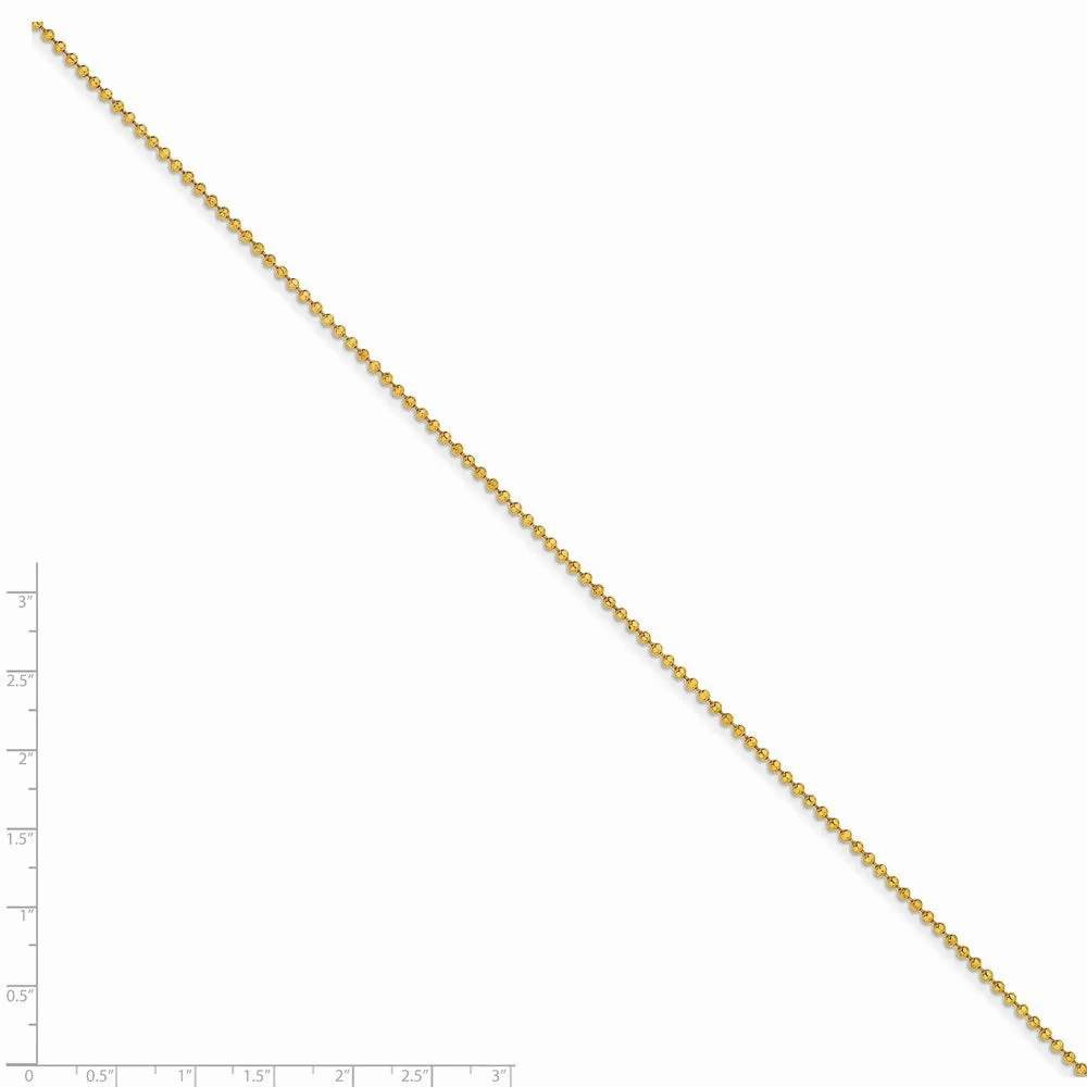Yellow Rhodium over Brass 2.00mm Plated Ball Chain | SRN212