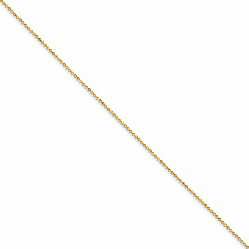 Yellow Rhodium over Brass 2.00mm Plated Ball Chain | SRN212