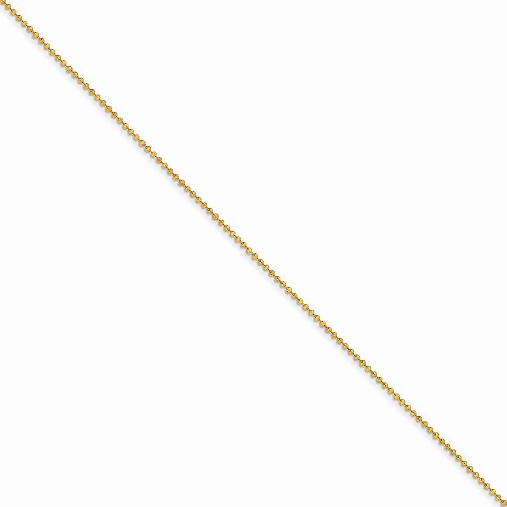 Yellow Rhodium over Brass 2.00mm Plated Ball Chain | SRN212