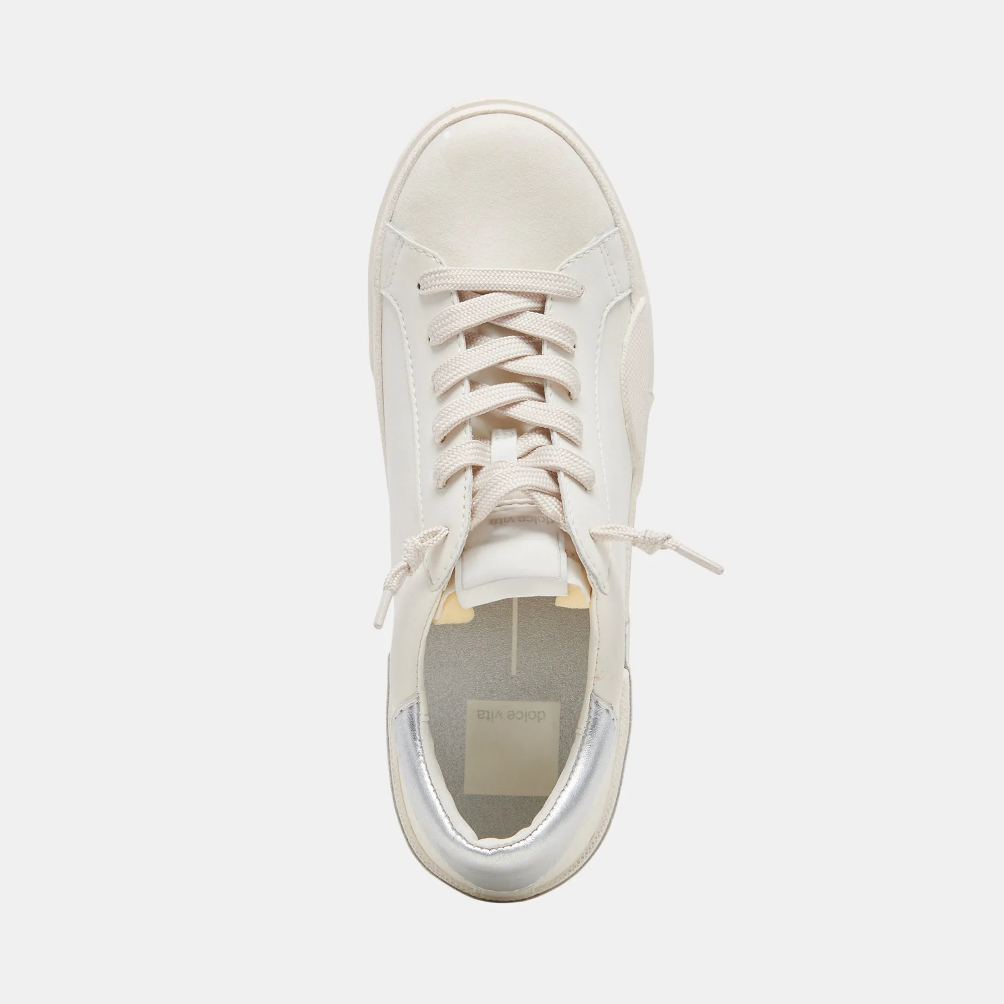 ZINA FOAM 360 SNEAKER WEIß SILBER RECYCLED LEDER