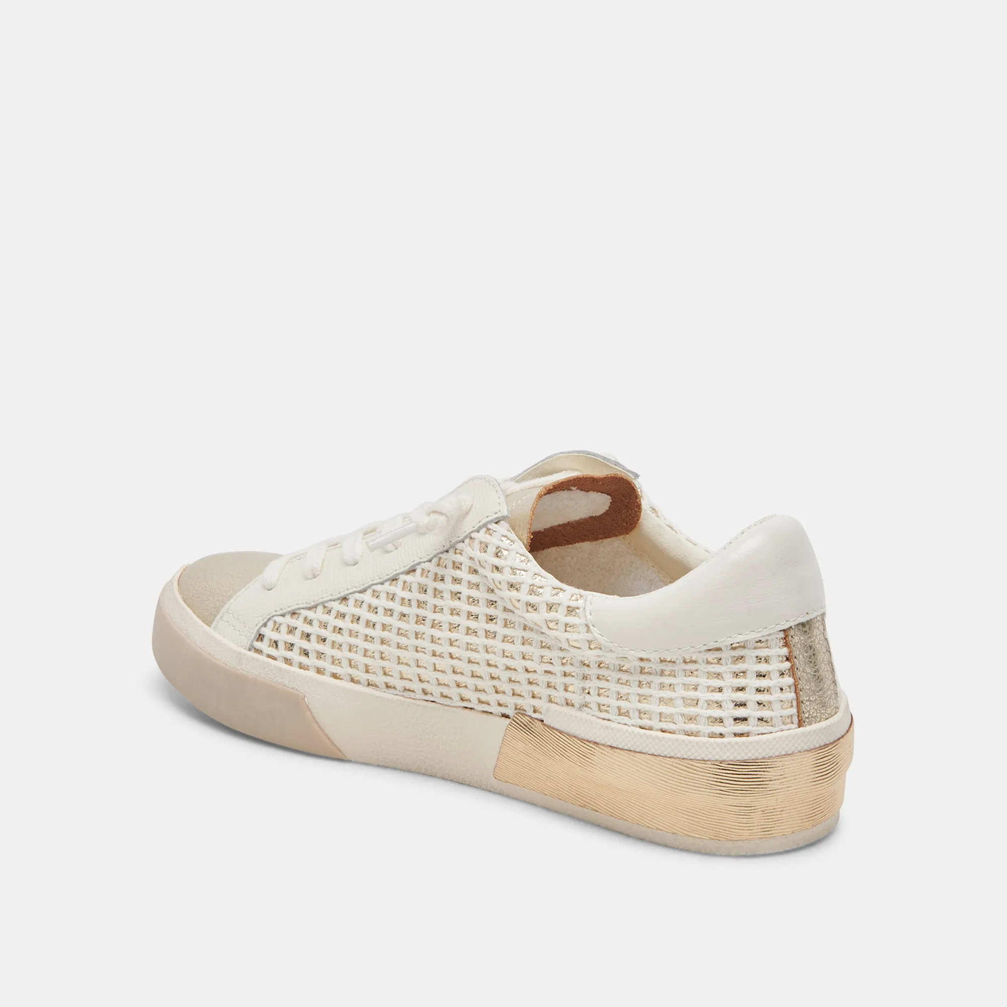ZINA SNEAKERS BONE GOLD GEWEBT
