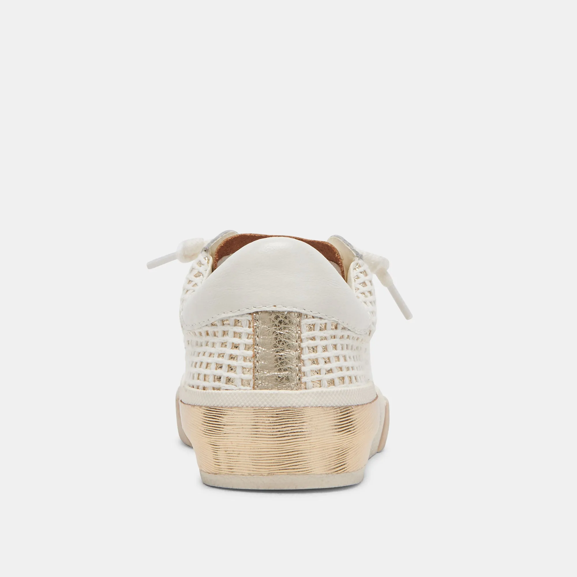 ZINA SNEAKERS BONE GOLD GEWEBT