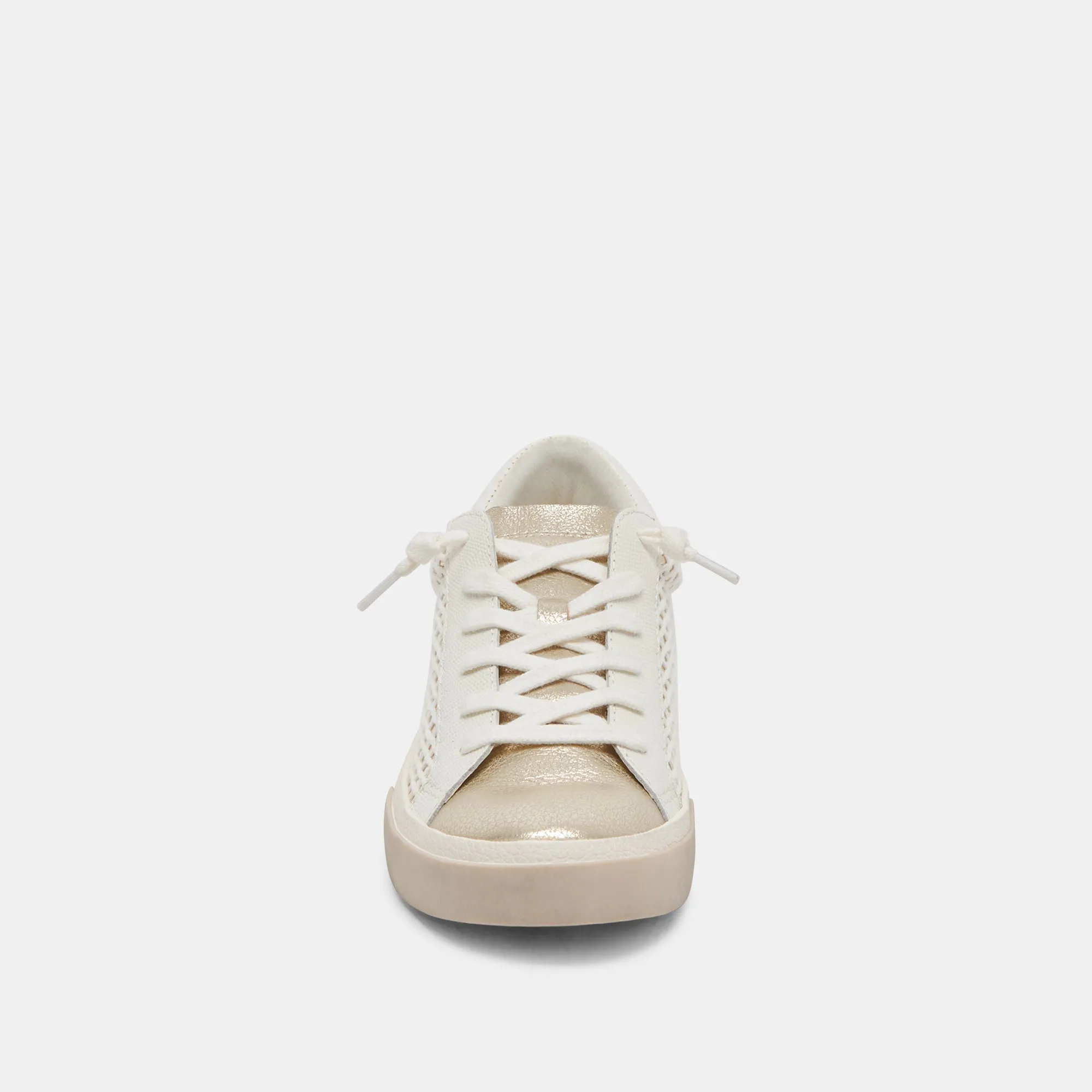 ZINA SNEAKERS BONE GOLD GEWEBT