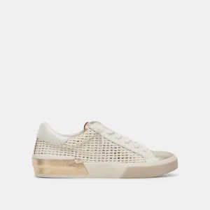 ZINA SNEAKERS BONE GOLD GEWEBT
