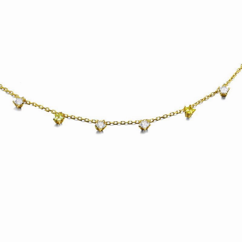 Zircon Star Necklace Collar Chain