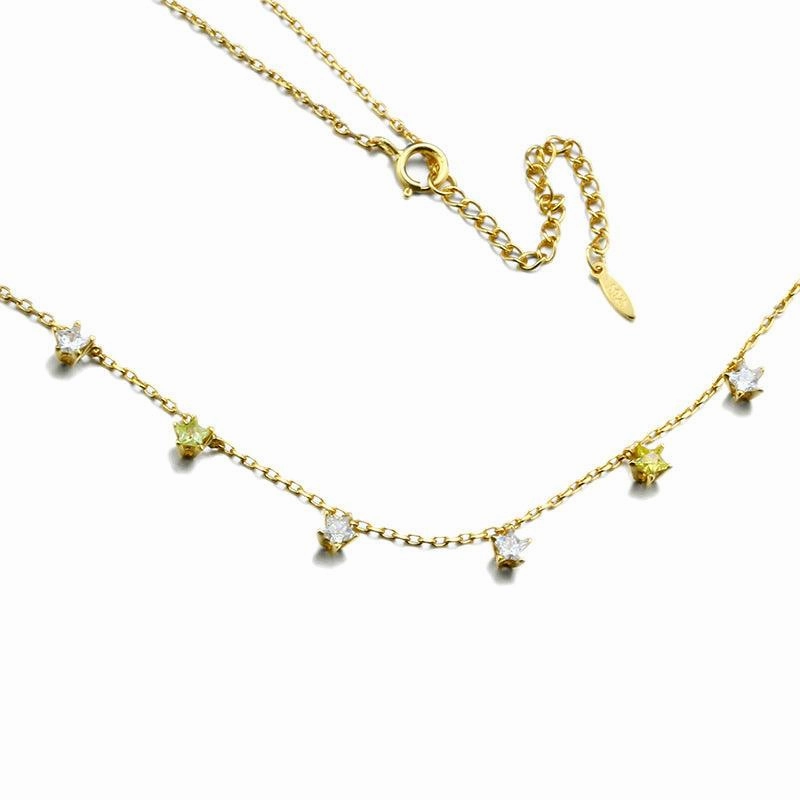 Zircon Star Necklace Collar Chain